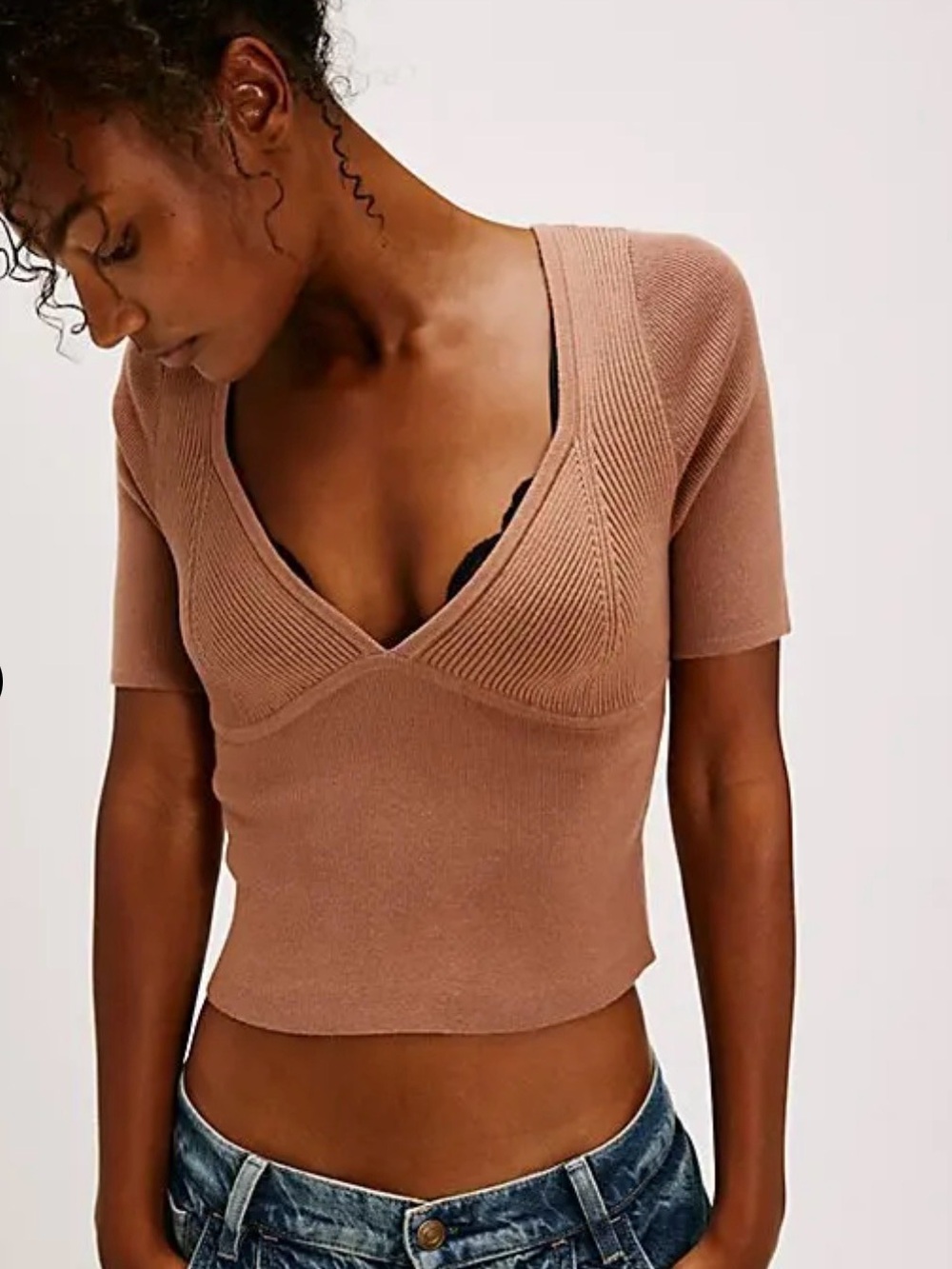 Intimately Free People Teagan Swit Short Sleeve Top